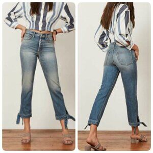 Boyish AVERY Womens Cropped Jeans Sz 27 in REAR WINDOW Ankle Tie